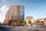 Regeneration of the new offices, homes and leisure spaces, Crocus Place.